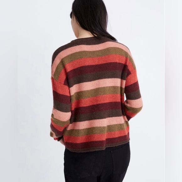 MADEWELL Chelsea Pocket Pullover Sweater in Multi-Stripe - Picture 2 of 10